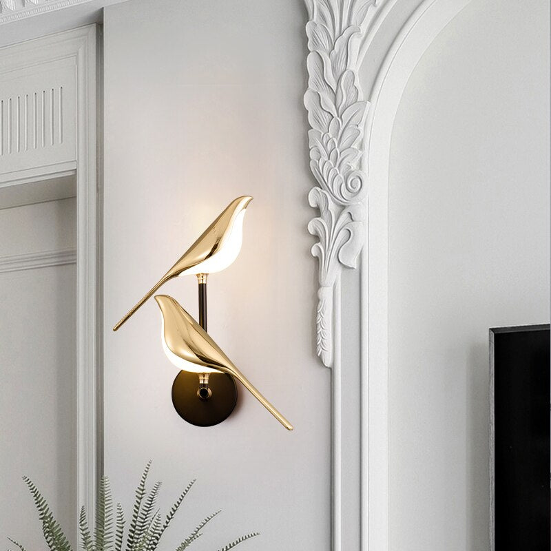Modern LED Wall Lamps Bird Design