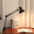 Modern minimalist extendable table lamp with long arm and clip made of ABS with 1 light for the bedroom