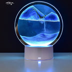 Creative Round Hourglass Quicksand 3D LED Nightstand Lamp Table Lamp