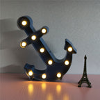 Scandinavian modern boat anchor ABS battery LED wall light lamp
