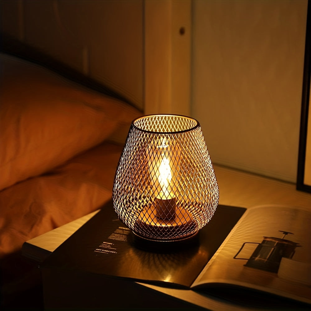 RusticMesh Table Lamp Set Industrial Style and Ambient Lighting