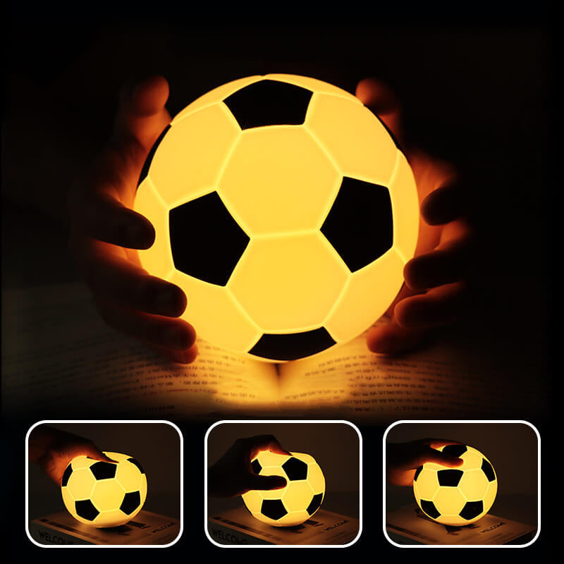 Creative Soccer Silicone LED Night Table Lamp with USB Charging