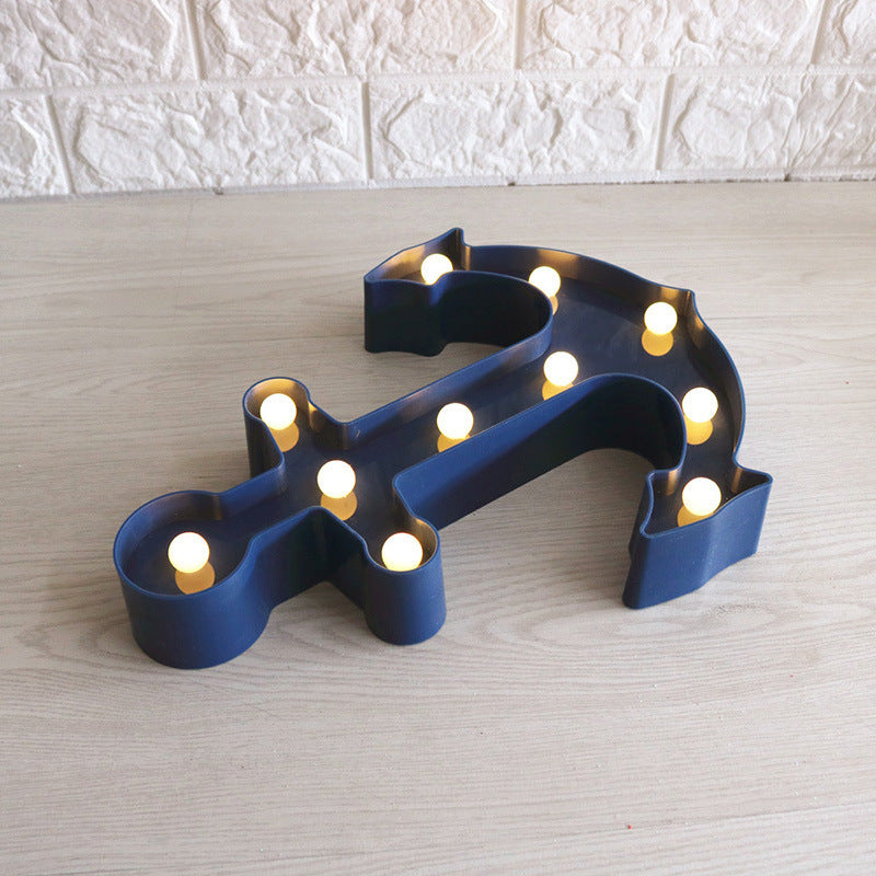 Scandinavian modern boat anchor ABS battery LED wall light lamp