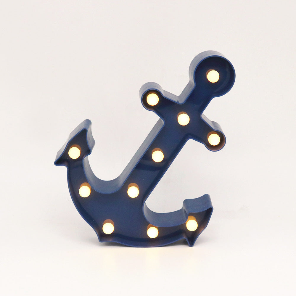 Scandinavian modern boat anchor ABS battery LED wall light lamp