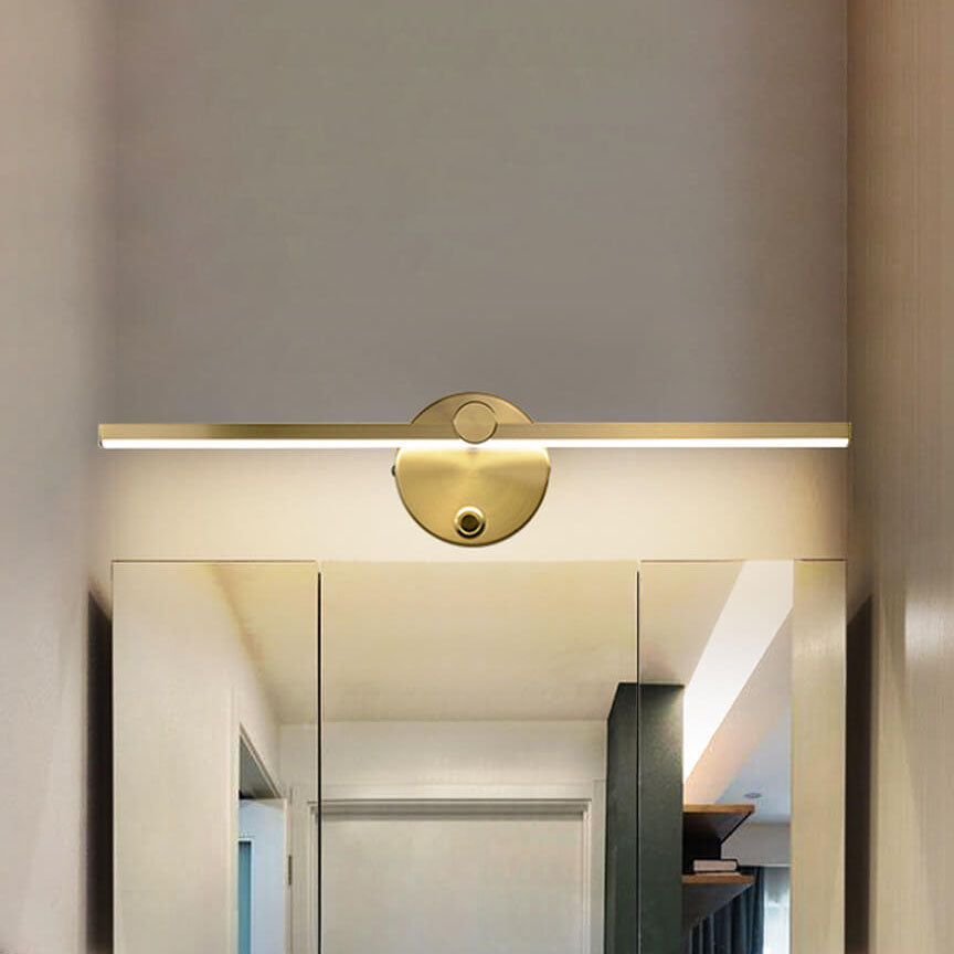 Nordic Minimalist Aluminium Long Bar Switch LED Mirror Wall Light Lamp | Madigas