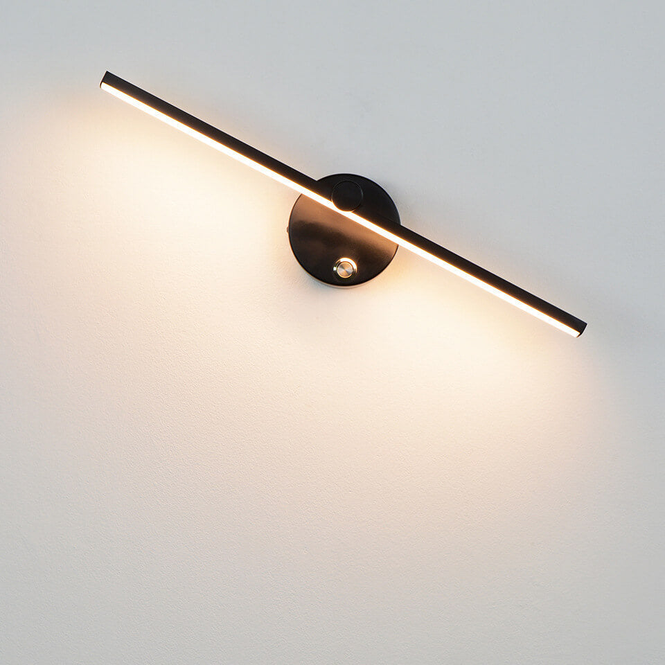 Nordic Minimalist Aluminium Long Bar Switch LED Mirror Wall Light Lamp | Madigas