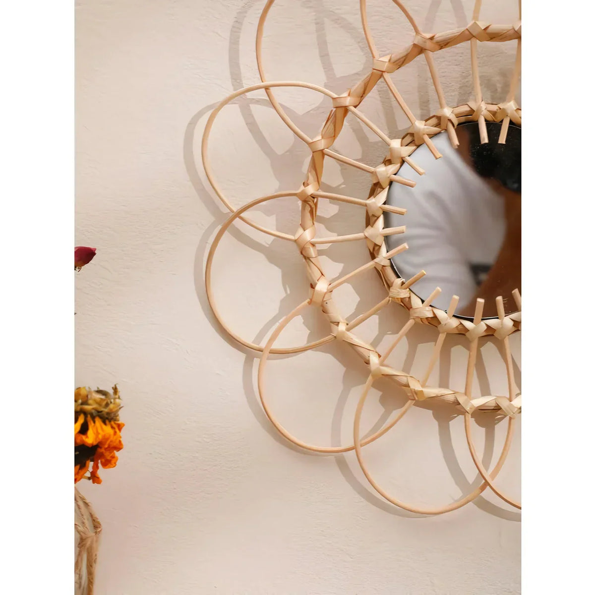 Madigas | Handmade Rattan Decorative Wall Mirror