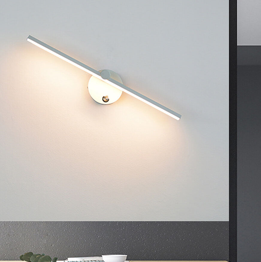 Nordic Minimalist Aluminium Long Bar Switch LED Mirror Wall Light Lamp | Madigas