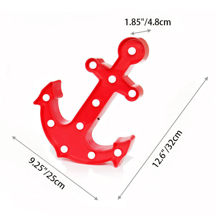 Scandinavian modern boat anchor ABS battery LED wall light lamp