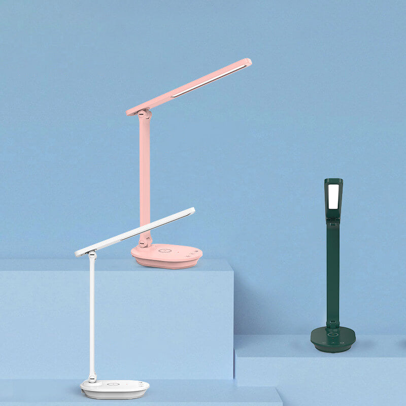 Modern double folding eye care wireless rechargeable LED desk lamp
