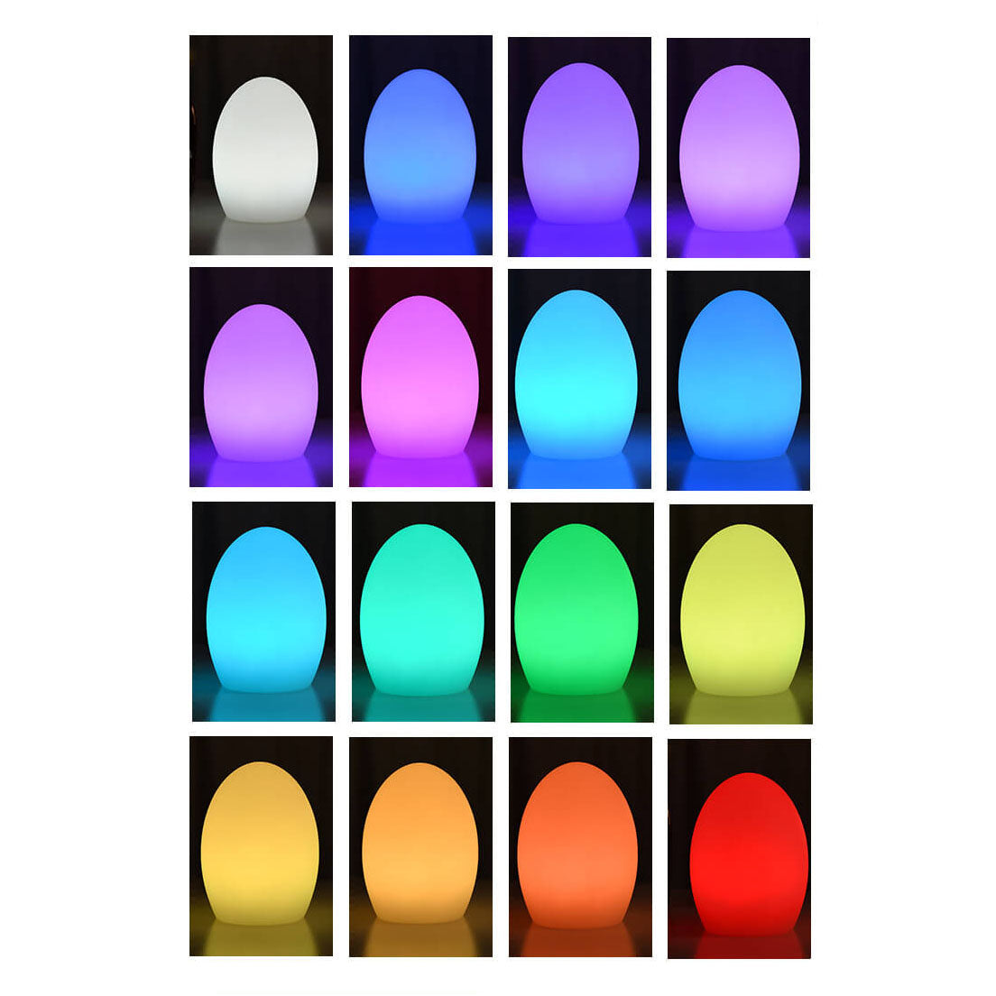 RGB ABS egg-shaped LED Decorative Table Lamp