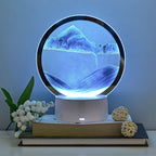 Creative Round Hourglass Quicksand 3D LED Nightstand Lamp Table Lamp