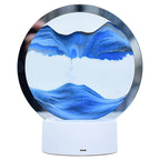 Creative Round Hourglass Quicksand 3D LED Nightstand Lamp Table Lamp