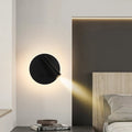 Modern Minimalist Rectangular Round Iron Aluminium LED Wall Lamp For Bedroom