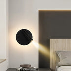 Modern Minimalist Rectangular Round Iron Aluminium LED Wall Lamp For Bedroom