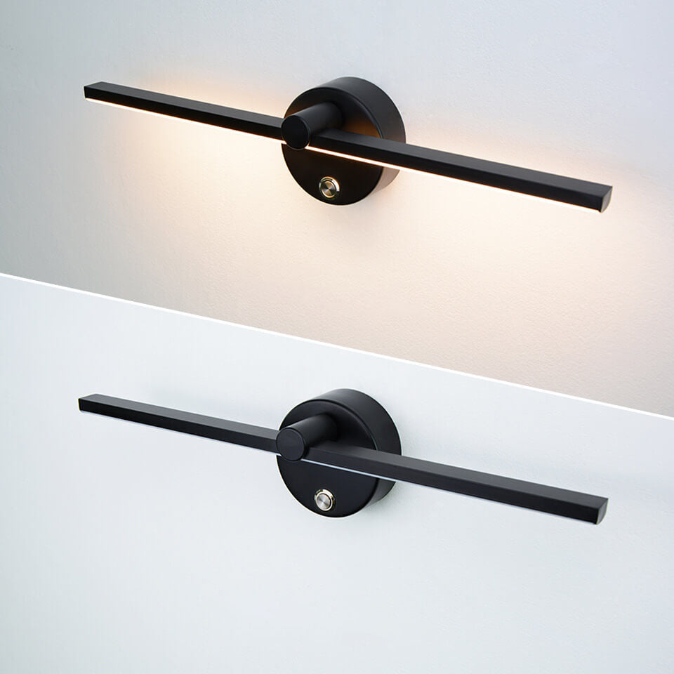 Nordic Minimalist Aluminium Long Bar Switch LED Mirror Wall Light Lamp | Madigas