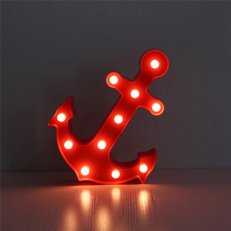 Scandinavian modern boat anchor ABS battery LED wall light lamp
