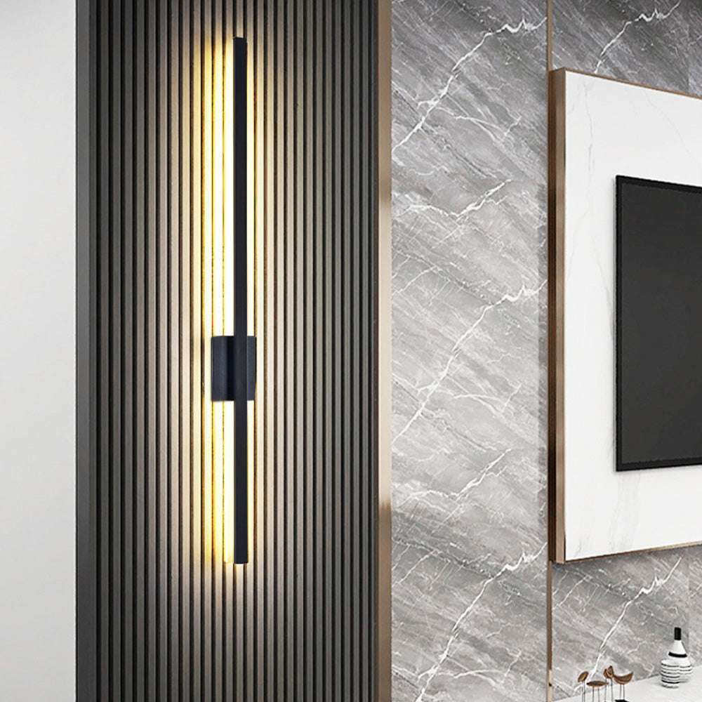 Industrial Minimalist Long LED Iron Wall Lamps for Contemporary Living Room Decoration and Stylish Lighting