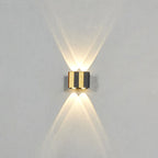 Modern Light Luxury Gold Aluminum Outdoor Waterproof Terrace LED Wall Light Lamp