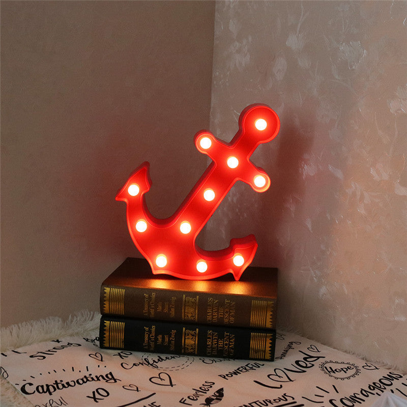 Scandinavian modern boat anchor ABS battery LED wall light lamp