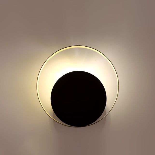 More modern minimalist iron circle ring 1-light wall lights lamp for bedroom