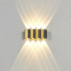 Modern Light Luxury Gold Aluminum Outdoor Waterproof Terrace LED Wall Light Lamp