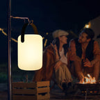 Modern simplicity plastic round square hand LED table lamp for outdoor patio