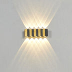 Modern Light Luxury Gold Aluminum Outdoor Waterproof Terrace LED Wall Light Lamp