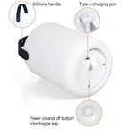 Modern simplicity plastic round square hand LED table lamp for outdoor patio