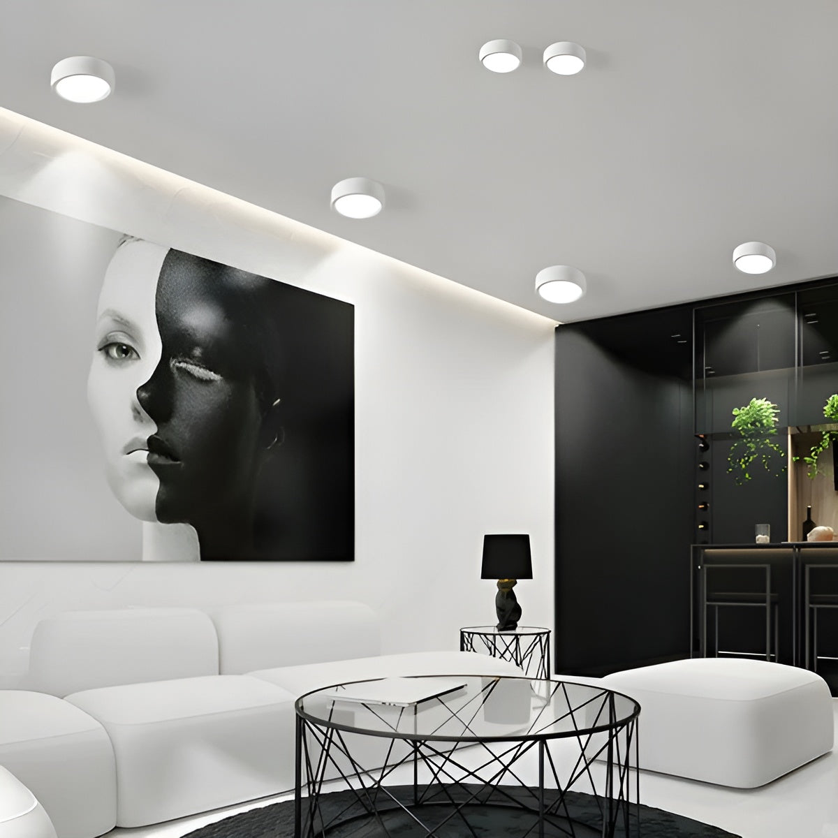 Modern LED ceiling light – Round shape & warm LED light | Cozy lighting for any room