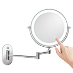 Madigas | Rechargeable wall-mounted shaving mirror | 360° rotation. 1X/10X magnification and adjustable LED lighting for use in the bathroom