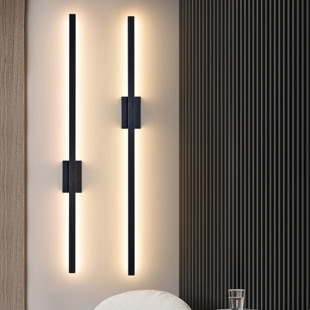 Industrial Minimalist Long LED Iron Wall Lamps for Contemporary Living Room Decoration and Stylish Lighting