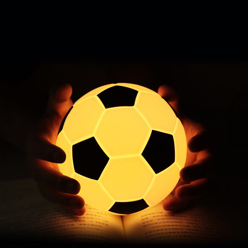 Creative Soccer Silicone LED Night Table Lamp with USB Charging