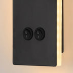 Modern Minimalist Rectangular Round Iron Aluminium LED Wall Lamp For Bedroom