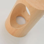 Japanese solid wood rectangular pillar LED bedside lamp USB table lamp