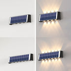 Modern simplicity solar waterproof rectangular ABS PMMA LED wall light lamp for outdoor terrace