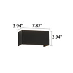 Modern waterproof rectangular LED wall light for outdoor use with upward and downward lighting
