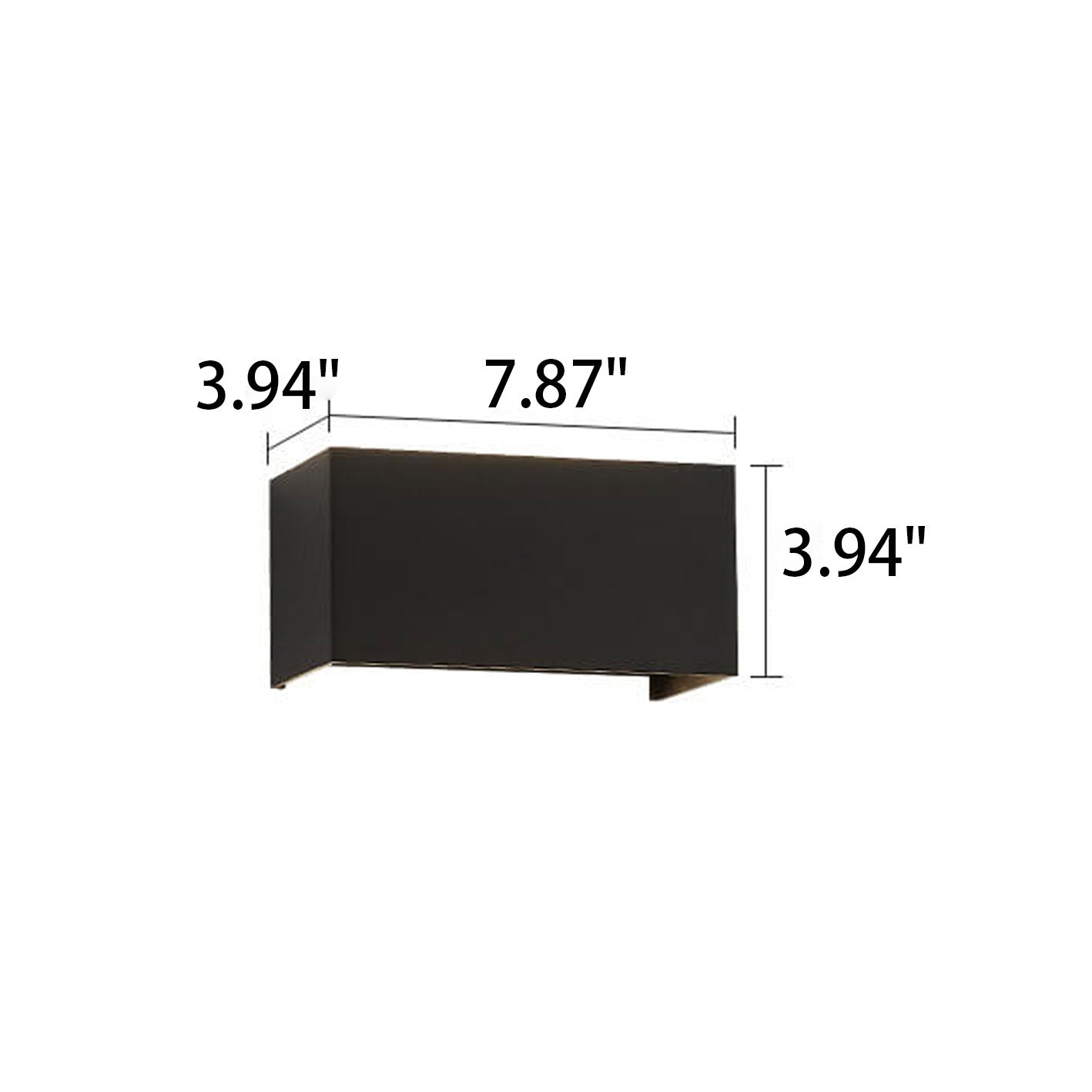 Modern waterproof rectangular LED wall light for outdoor use with upward and downward lighting