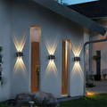 Modern simplicity solar waterproof rectangular ABS PMMA LED wall light lamp for outdoor terrace