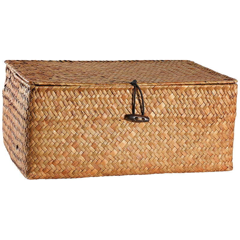 Handwoven Storage Box with Lid