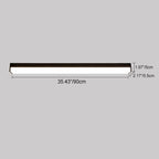 More modern minimalist long rectangular aluminum PC LED recessed ceiling light for outdoor patio