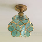 Retro-style PVC ceiling lamp – floral pattern for a unique look