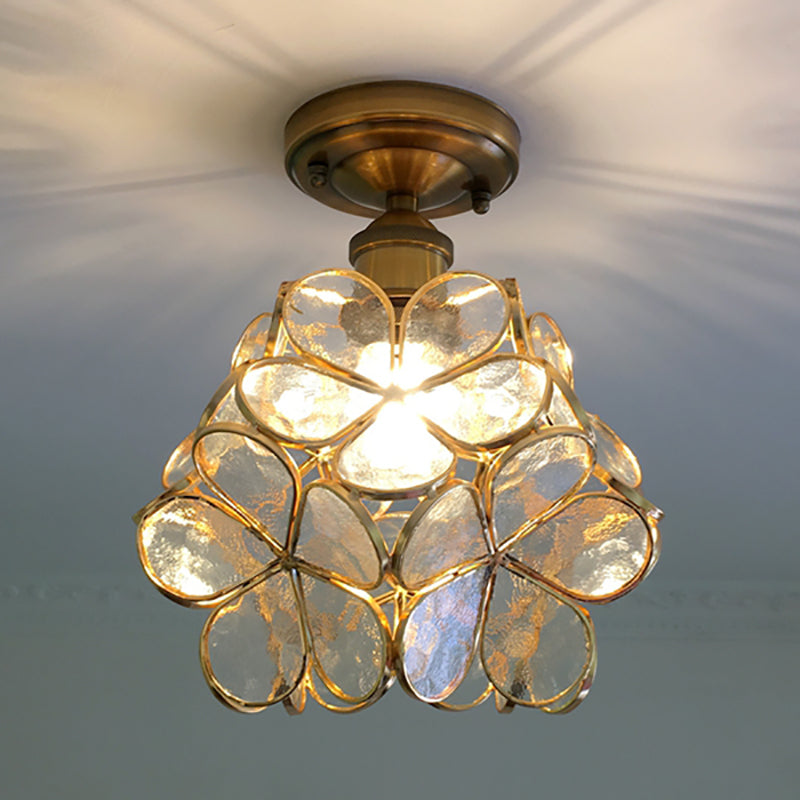 Retro-style PVC ceiling lamp – floral pattern for a unique look