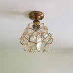 Retro-style PVC ceiling lamp – floral pattern for a unique look