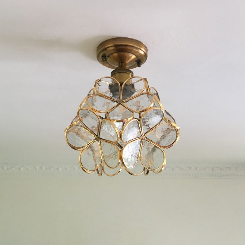 Retro-style PVC ceiling lamp – floral pattern for a unique look