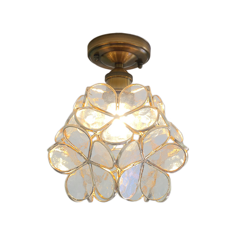Retro-style PVC ceiling lamp – floral pattern for a unique look