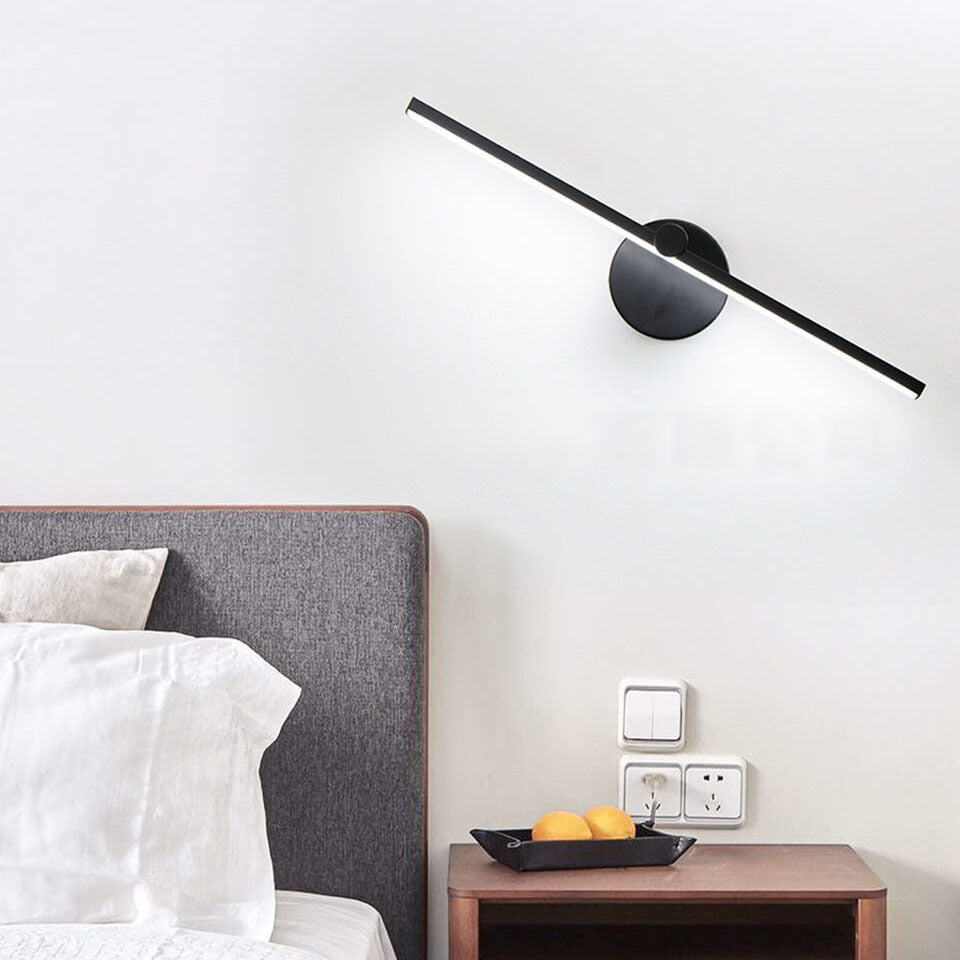 Nordic Minimalist Aluminium Long Bar Switch LED Mirror Wall Light Lamp | Madigas