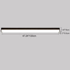 More modern minimalist long rectangular aluminum PC LED recessed ceiling light for outdoor patio