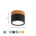 Modern Macaron Ceiling Lamp – Compact Metal/Wood Ceiling Light for Kitchen and Bar in Yellow, Madigas and Madigasack