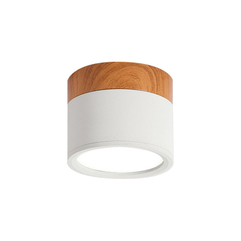 Modern Macaron Ceiling Lamp – Compact Metal/Wood Ceiling Light for Kitchen and Bar in Yellow, Madigas and Madigasack